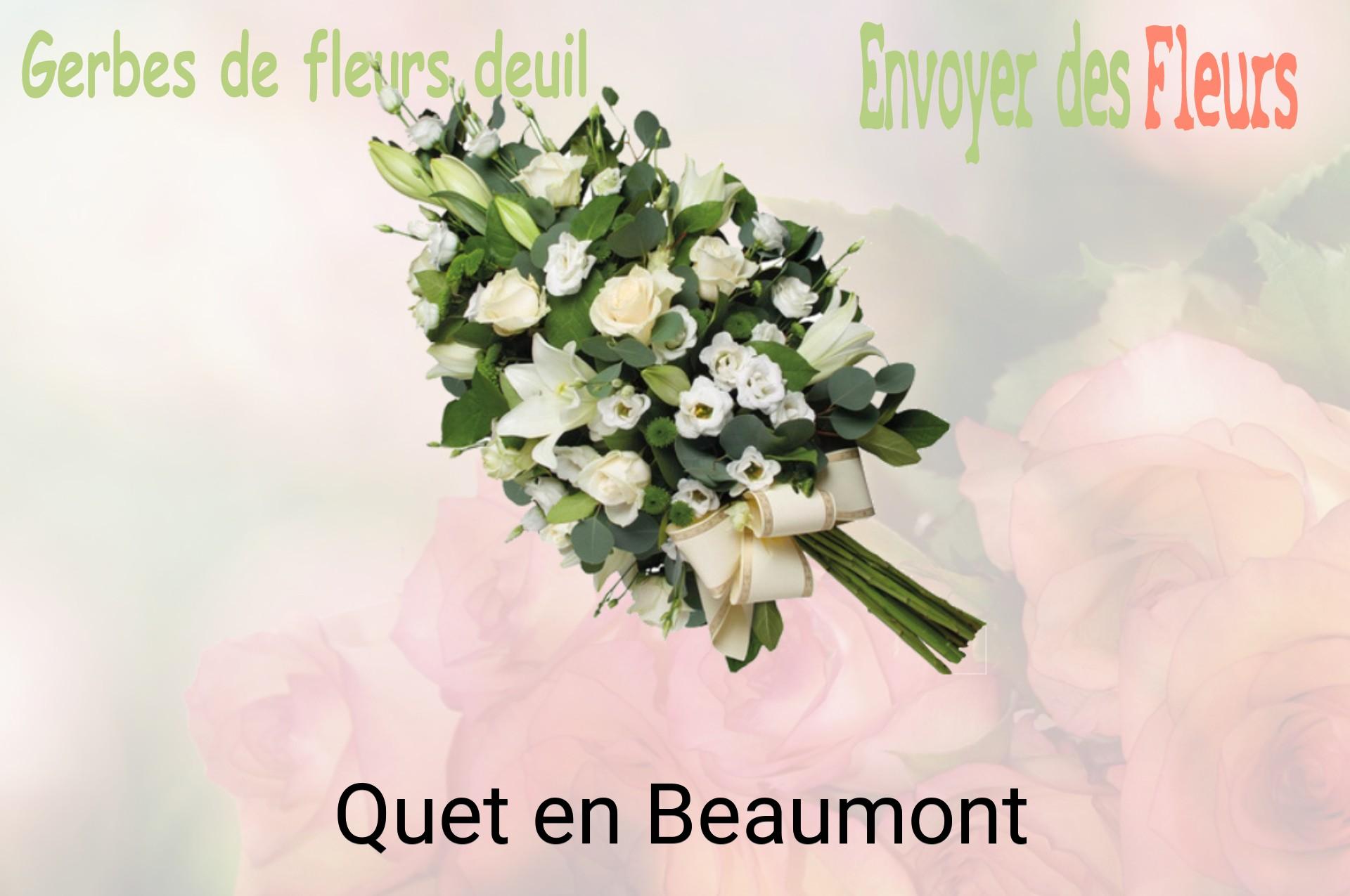 Gerbe de fleurs de deuil livrée à Quet-en-Beaumont
